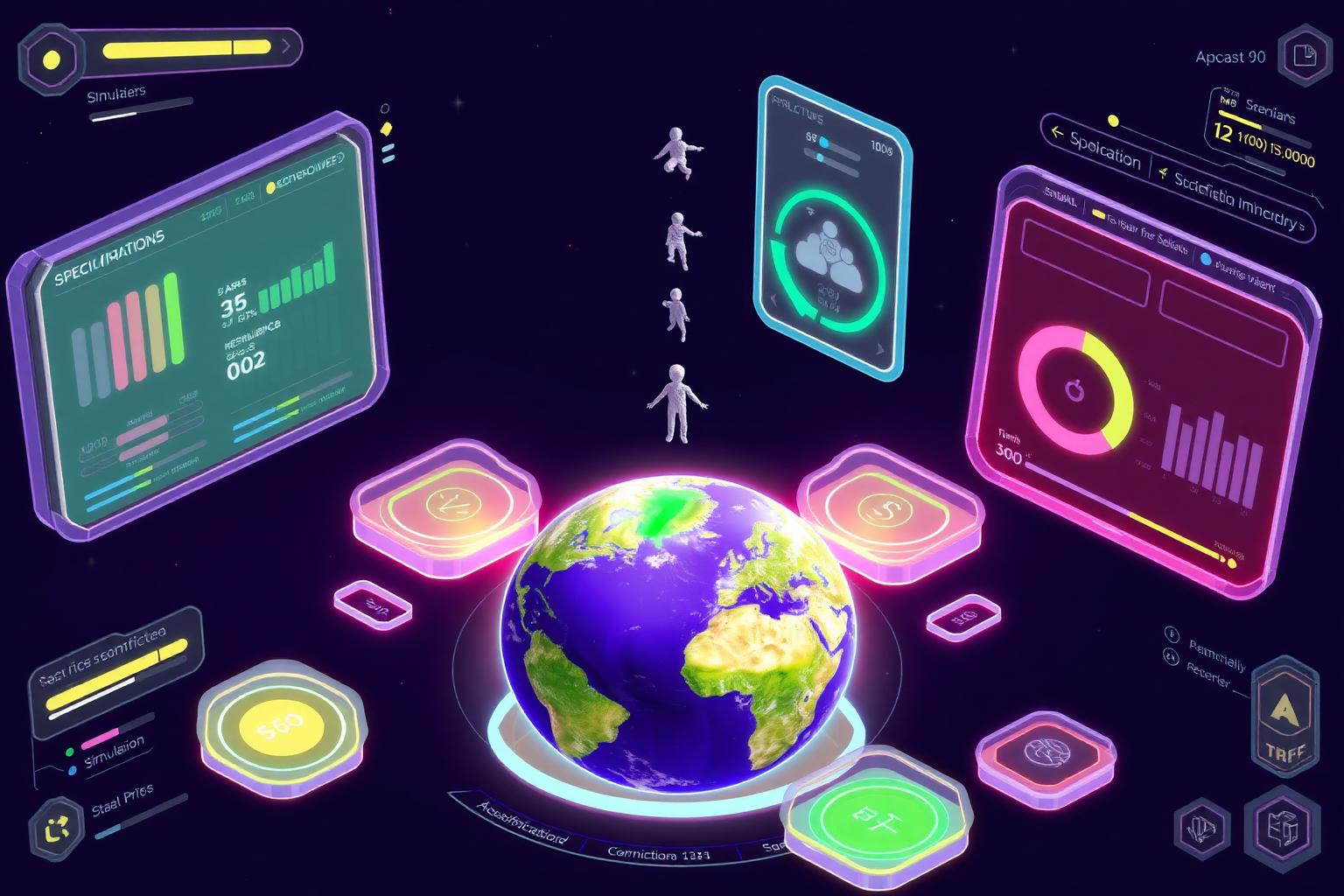 Spawn — a vibrant simulation game where you spawn humans to Earth and watch how their specifications shape the world